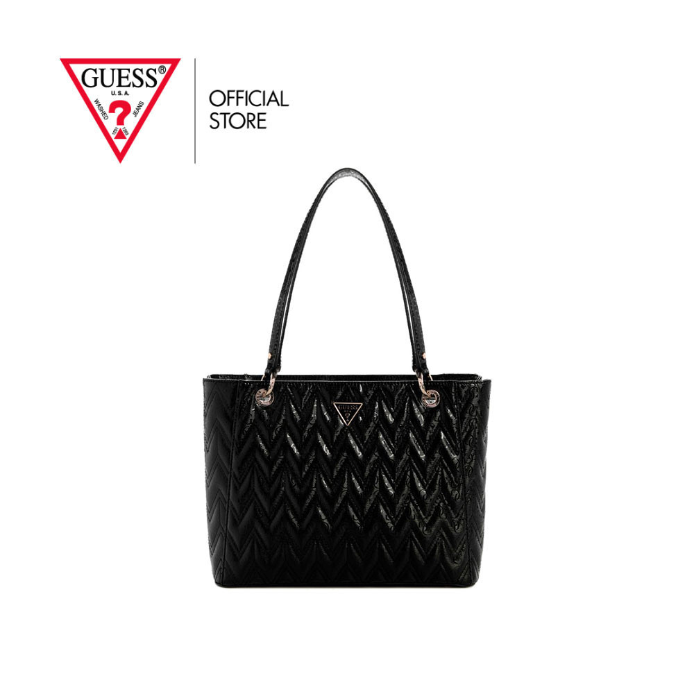 GUESS กระเป๋า รุ่น GG950225 ADELARD NOEL TOTE BLACK สีดำ