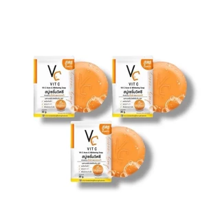 (5ก้อน) สบู่เซรั่มวิตซี น้องฉัตร 30 กรัม VC Soap สำหรับคนเป็นสิว ทำความสะอาดใบหน้า