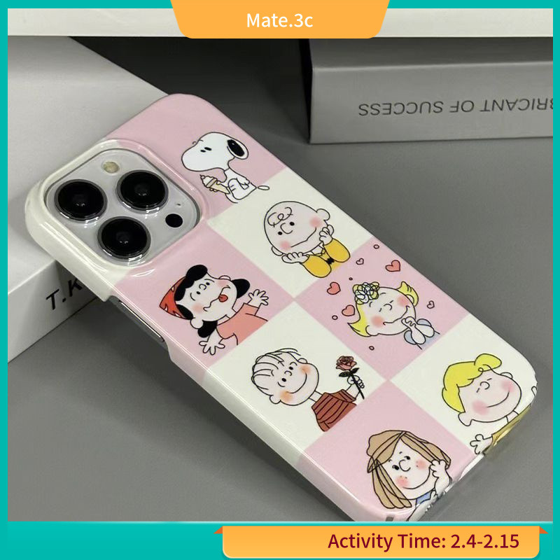 เคสโทรศัพท์มือถือแบบแข็ง ลาย Charlie Brown แวววาว สําหรับ Iphone 14Pro 13ProMax 12 11 xr x JXAC
