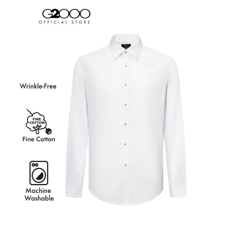 G2000 เสื้อเชิ้ตแขนยาวแบบทางการสำหรับผู้ชาย ทรง Smart Fit รุ่น 4112352200 WHITE
