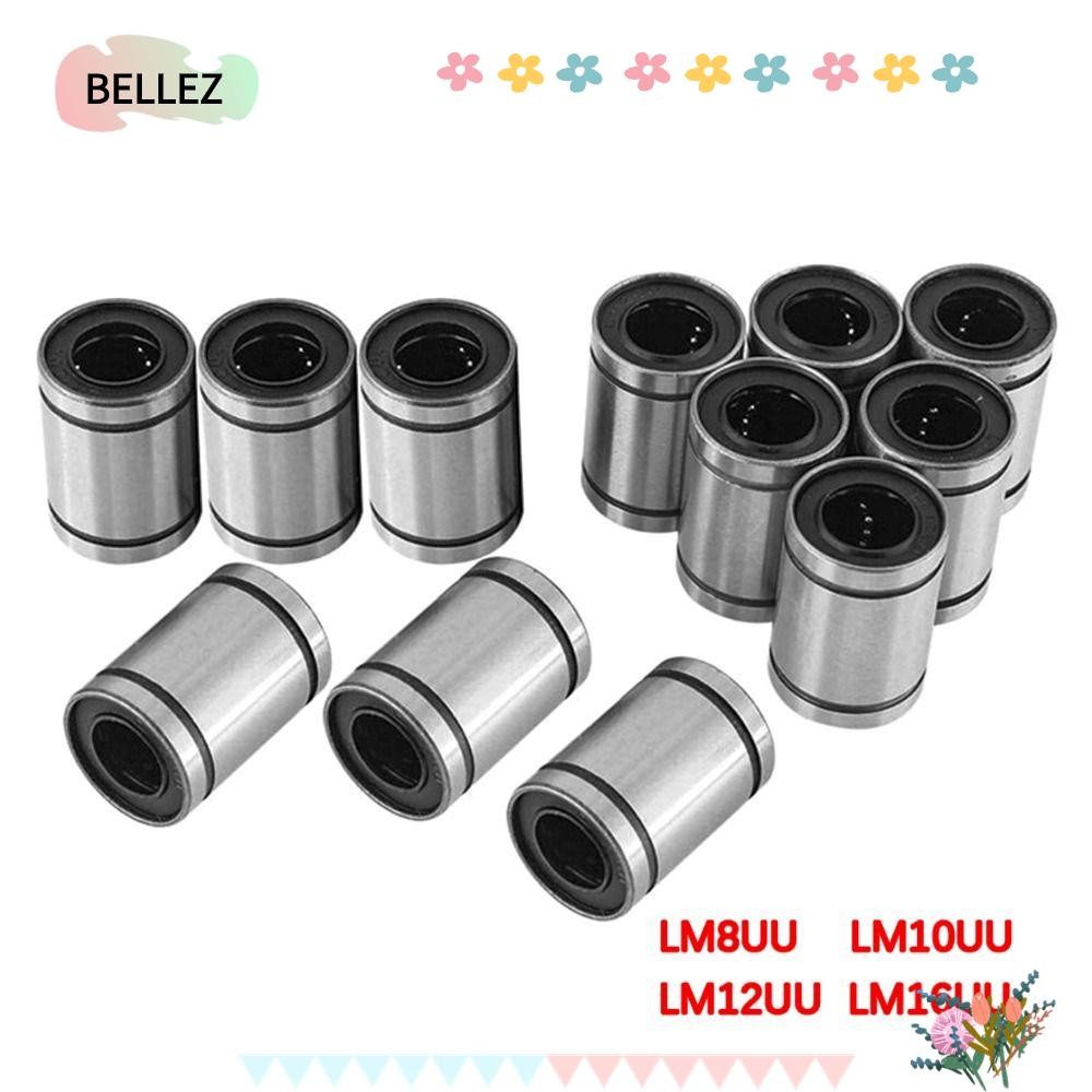 Bellez Bushing Steel ทนทานสําหรับเครื่องพิมพ์ CNC Part LM8UU LM10UU LM12UU LM16UU