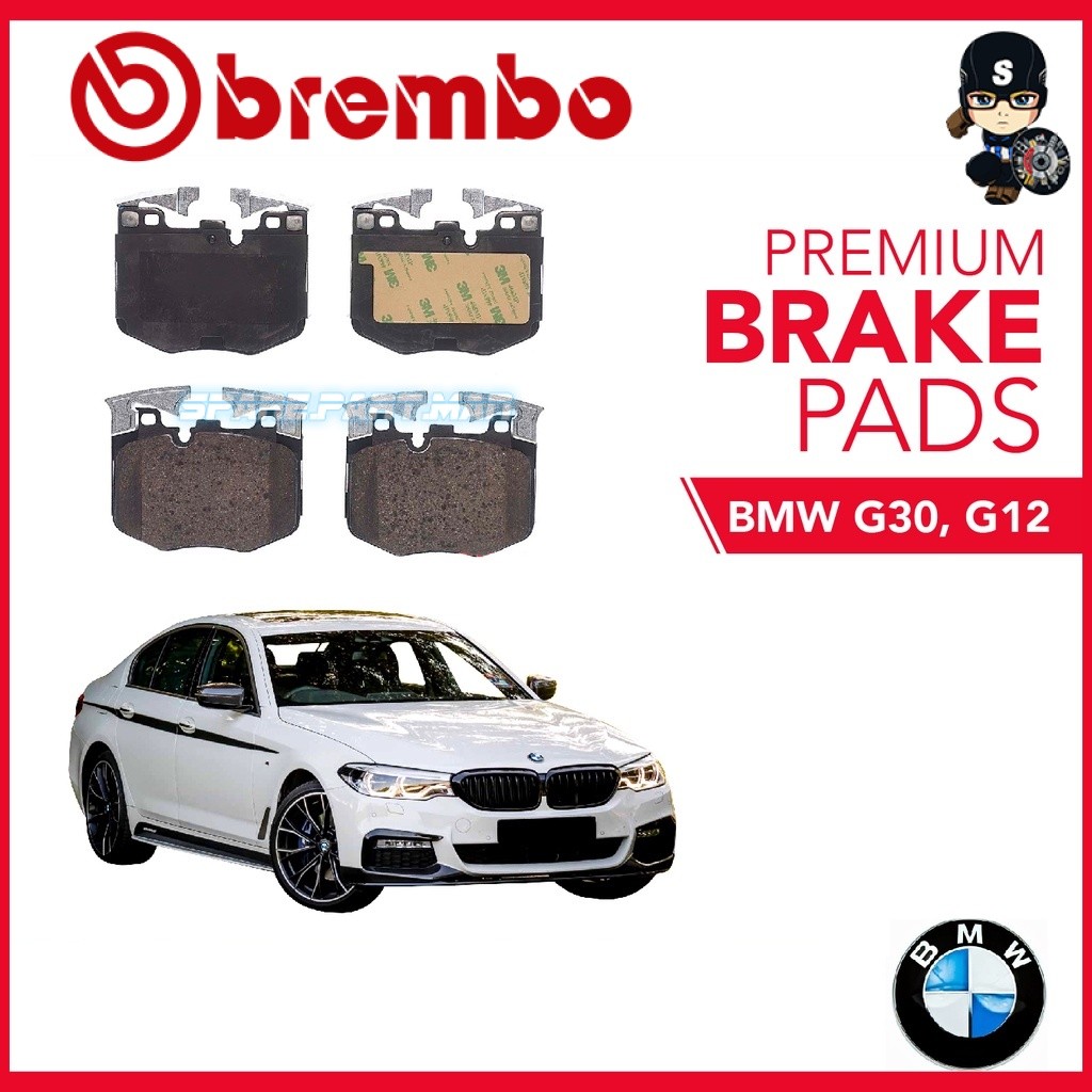 ผ้าเบรคหน้า BREMBO (1 ชุด) - BMW G30 530i, BMW G12 740i