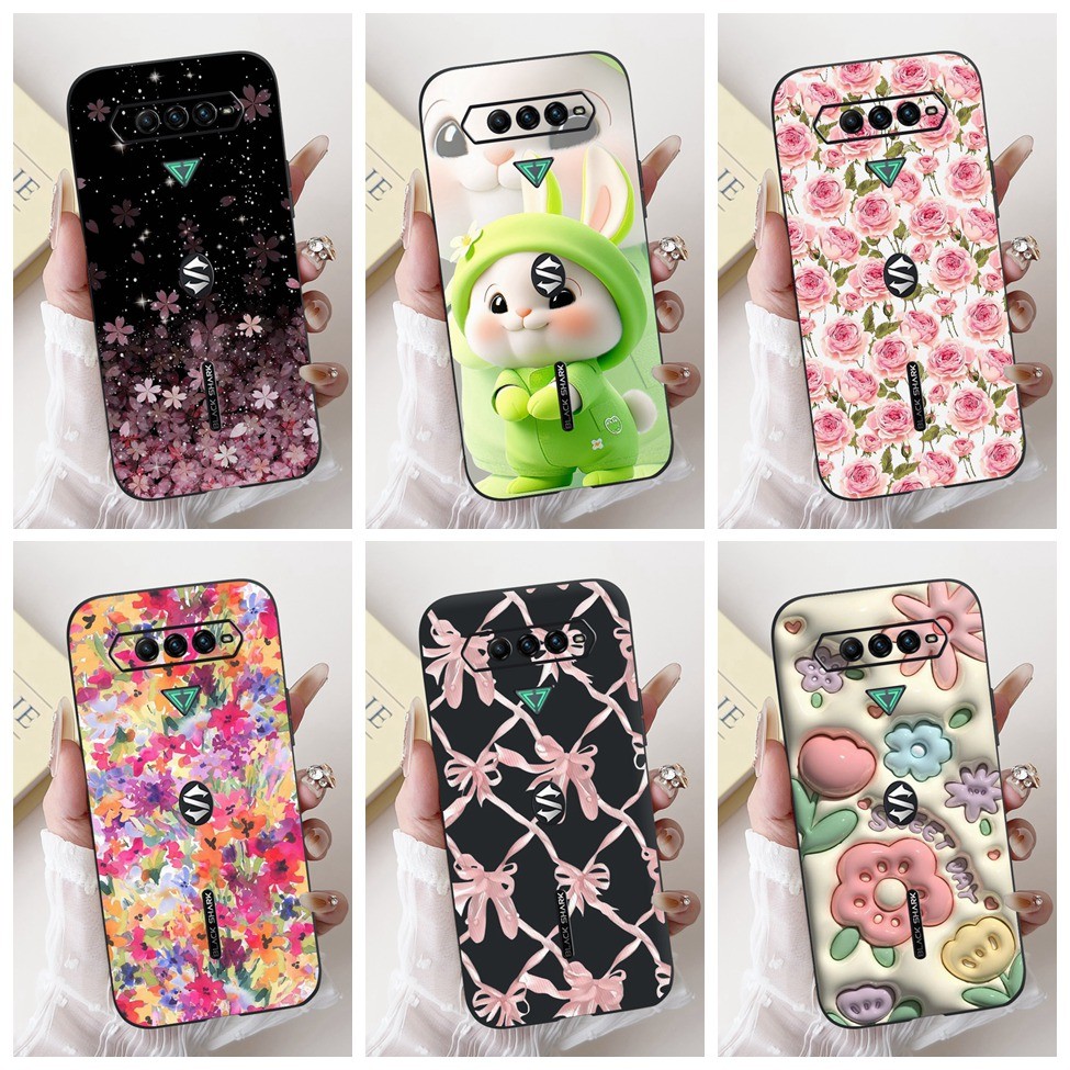 ปลอกสําหรับ Black Shark 4 Pro Case Black Shark 4 กันกระแทกความงามแมวน่ารักแฟชั่นตลกซิลิโคนปกหลัง