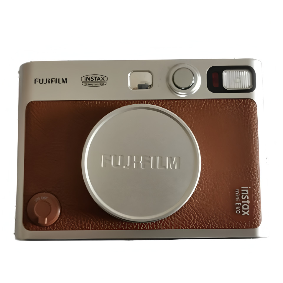 Silver EVO ฝาปิดเลนส์โลหะสําหรับ Fujifilm Instax Mini EVO โพลารอยด์ 50MM CNC ALUMINIUM Lnner Flocking