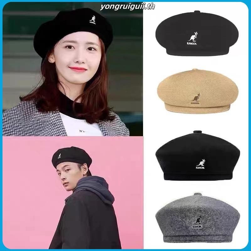 kangol คุณภาพสูง หมวกตาข่าย กลางแจ้ง เบเร่ต์ ผู้ชายและผู้หญิง หมวกลำลอง