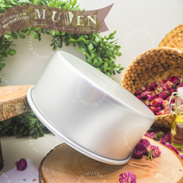 [ ] 18 CM SOLAR ROUND PRESS PAN THICK AODIZED / ROUND CAKE PAN 7x3 ใน