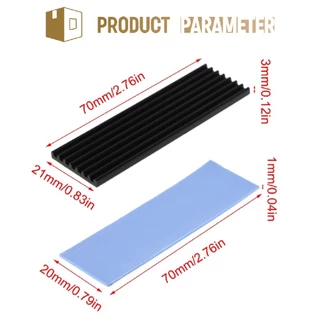 M.2 ฮีทซิงค์ SSD อลูมิเนียม แผ่นระบายความร้อน สําหรับ NVME NGFF M2 2280 PCI-E SSD ครบชุด