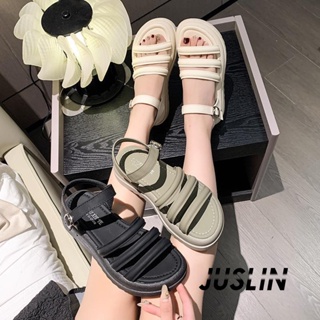 JUSLIN   รองเท้าแตะผู้หญิง ส้นแบน ใส่สบาย สไตล์เกาหลี รองเท้าแฟชั่น 2023 ใหม่  Chic Stylish High quality ทันสมัย B98G186 37Z230910