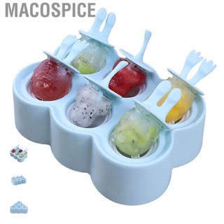 Macospice Ice Lolly Moulds 6 Cavities  Free Children DIY Silicone  Mould for Home Kitchen