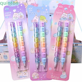 Quinton ดินสอ Kawaii 2.0 มม. หลากสี 2 ชิ้น ต่อชุด สําหรับนักเรียน สํานักงาน