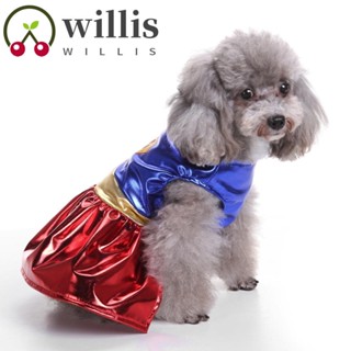 Willis เสื้อผ้าคอสเพลย์ โพลีเอสเตอร์ แบบนิ่ม ระบายอากาศ หลากสี สําหรับสัตว์เลี้ยง สุนัข