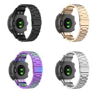 สายนาฬิกาข้อมือสเตนเลสโลหะ แบบเปลี่ยน สําหรับ Garmin Forerunner 45 45S Swim 2 Smart watch Bracelet