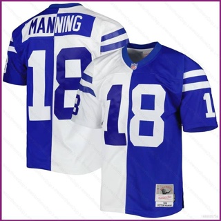 เสื้อกีฬาแขนสั้น ลายทีมชาติฟุตบอล NP2 1998 NFL Indianapolis Colts Jersey Peyton Manning พลัสไซซ์ PN2