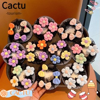 Cactu เครื่องม้วนผม ประดับโบว์ ดอกไม้น่ารัก สําหรับเด็กผู้หญิง