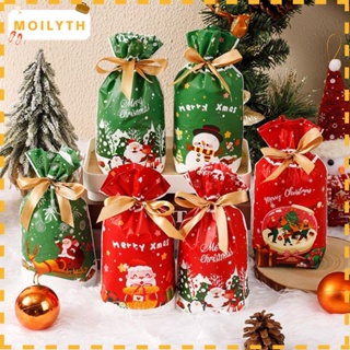 Moilyth ถุงขนม ลายเกล็ดหิมะ ซานตาคลอส คริสต์มาส 50 ชิ้น