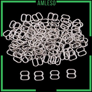 [Amleso] ตะขอหัวเข็มขัด 8 ตะขอ 6 มม. 100 ชิ้น