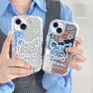 เคสโทรศัพท์มือถือ Tpu ขอบใส ลายการ์ตูนคุโรมิน่ารัก สําหรับ iPhone 14 13 11 Pro 12 14 Pro Max