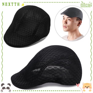 Nextth หมวกเบเร่ต์แฟชั่น ปรับได้ ระบายอากาศ หมวกตาข่าย ลําลอง