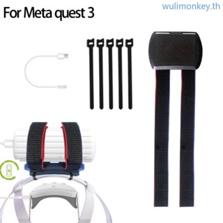 Wu สายคล้องหัวแบตเตอรี่ อุปกรณ์เสริม สําหรับ Meta Quest 3 VR