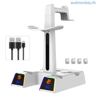 Wu แท่นชาร์จแม่เหล็ก เสมือนจริง พร้อมตัวบ่งชี้ สําหรับชุดหูฟัง PS VR2 PS5