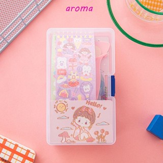 Aroma Goo ชุดจี้การ์ด DIY สมุดทํามือ โซ่ เด็กผู้หญิง ของเล่น เครื่องมือบัญชีมือ ชุดสติกเกอร์ Guka