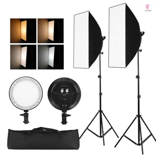 Professional Softbox LED Light Kit for Studio Photography with 2 Meters Light Stands