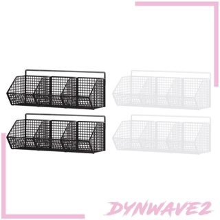 [Dynwave2] ตะกร้าแขวนผนัง 3 ช่อง สไตล์มินิมอล สําหรับห้องครัว ห้องน้ํา ฟาร์มเมาท์ 2 ชิ้น