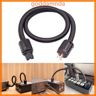 Godd 12AWG HIFi สายเคเบิลพาวเวอร์ 125V 15A 3-Prong ไฮเอนด์ แบบถัก