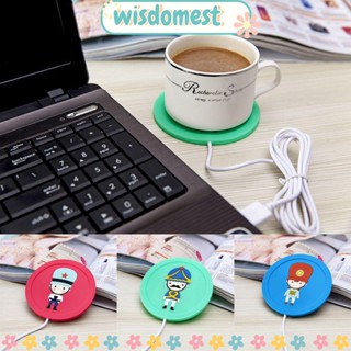 Wisdomest แผ่นซิลิโคนรองแก้วเครื่องดื่ม ทําความร้อน ลายน่ารัก