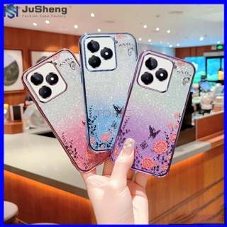 Jusheng เคสโทรศัพท์มือถือ ลายผีเสื้อกระพริบ สําหรับ Realme C53 MMHY