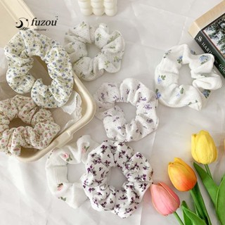 Fuzou Scrunchies ผ้าคาดศีรษะ พิมพ์ลาย สไตล์โบโฮ สําหรับเด็กผู้หญิง