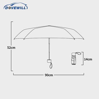 [Dovewill] ร่มกันแดด กันน้ํา ขนาดเล็ก สําหรับเดินทาง