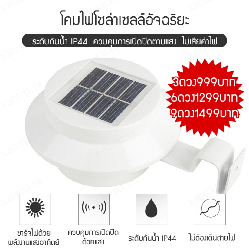 [Ready Stock]โคมไฟรั้ว พลังงานแสงอาทิตย์ พร้อมไฟ Led สําหรับตกแต่งสวน กลางแจ้ง