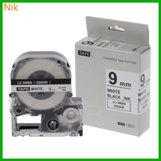 เทปฉลาก LW-400 LW-600P LW-700 กว้าง 9 มม. ยาว 8 ม. สําหรับเครื่องทําฉลาก