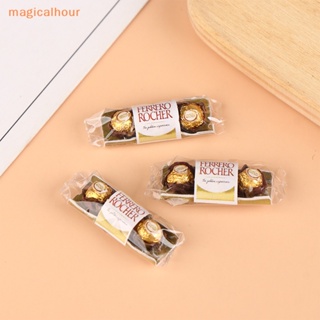 Magicalhour^^ ของเล่นช็อคโกแลตจําลอง ขนาดเล็ก สําหรับตกแต่งบ้านตุ๊กตา 1 ชิ้น