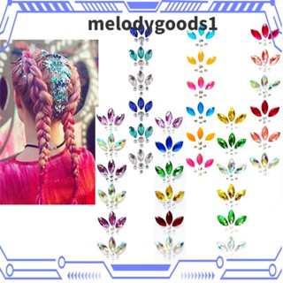 Melodygoods1 สติกเกอร์ อัญมณีหน้าผาก ใหม่ ผู้หญิง แฟชั่น พลอยเทียม กาวสัก เครื่องประดับ