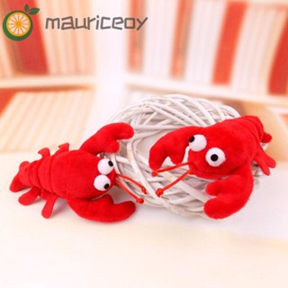 Mauriceoya พวงกุญแจ จี้ตุ๊กตาปู กุ้งก้ามกราม สีแดง ผ้าฝ้าย PP ของเล่นสําหรับเด็ก