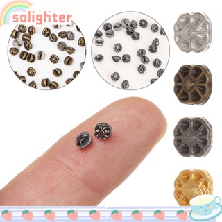 SOLIGHTER หัวเข็มขัด รูปดอกทานตะวัน ขนาดเล็ก 4 สี DIY สําหรับตุ๊กตา 50 ชิ้น
