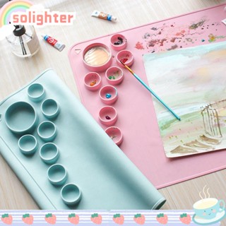 SOLIGHTER แผ่นปั๊มสีน้ํา ซิลิโคน กันน้ํา สําหรับงานศิลปะ งานฝีมือ