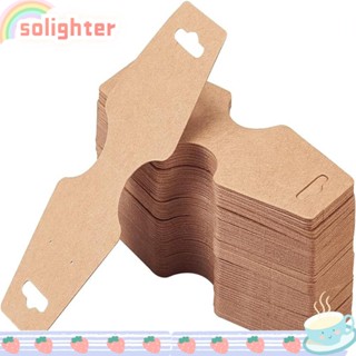 Solighter การ์ดกระดาษคราฟท์ สีดํา สีน้ําตาล สีขาว สําหรับโชว์ต่างหู สร้อยคอ สร้อยข้อมือ วันหยุด