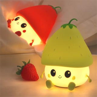 โคมไฟตั้งโต๊ะ รูปการ์ตูน Berry Worry Fun Night Light ขนาดเล็ก สําหรับตกแต่งบ้าน ออฟฟิศ