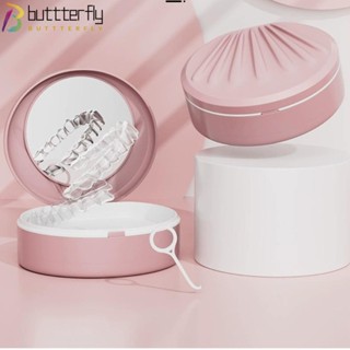 Buttterfly กล่องเก็บของ ซิลิโคนแข็ง ทนทาน สําหรับจัดฟัน