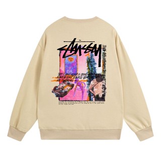 Stussy - เสื้อกันหนาว คอกลม พิมพ์ลายกราฟฟิติ Daydream อเนกประสงค์ นําเข้า ล้างออกได้ สไตล์เดียวกัน สําหรับผู้ชาย และผู้หญิง Jert