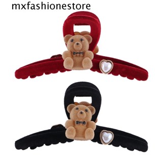 Mxfashione กิ๊บติดผม รูปหมี ฉลาม สีพื้น สําหรับผู้หญิง