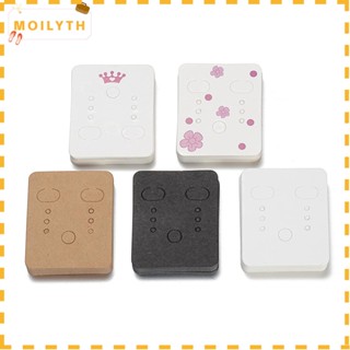 Moilyth ป้ายแท็กเปล่า ขนาด 3.8x4.8 ซม. สําหรับโชว์ต่างหู DIY 100 ชิ้น