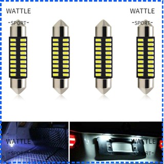 Wattle หลอดไฟอ่านหนังสือ LED DC12V COB 39 41 มม. 4 ชิ้น สําหรับรถยนต์ 4 ชิ้น