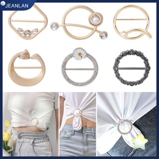 Jeanlan 4 ชิ้น ผ้าพันคอ หัวเข็มขัด แฟชั่น เครื่องประดับ เสื้อยืด คลิปเข็มกลัด ผ้าคลุมไหล่ หัวเข็มขัด