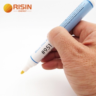 Risin 951 Kester ปากกาบัดกรี ขัดสน ทําความสะอาดได้ ไร้การเชื่อม สําหรับโซลาร์เซลล์ และคอมพิวเตอร์ FPC PCB