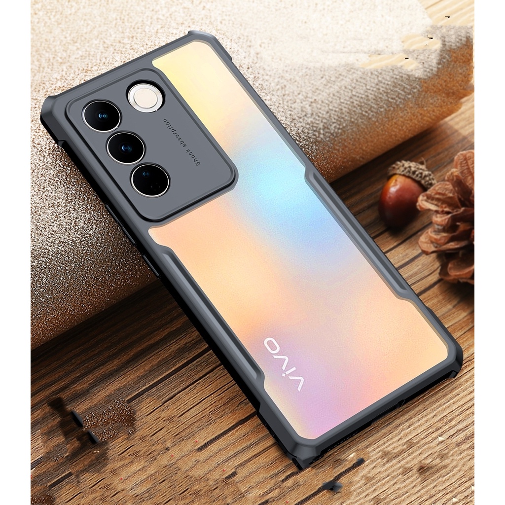 CASE For Vivo V50 V40 V40pro Y27 Y36 Y78 V27 V27pro V29 Y02S V29 V29E เคสกันกระแทกหลังใส Shockproof ขอบนิ่มหลังแข็ง