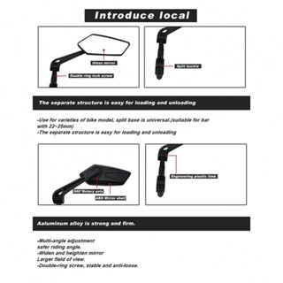 กระจกแบน ติดตั้งง่าย และรวดเร็ว สําหรับขี่จักรยาน
